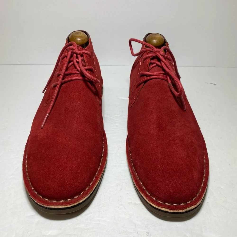 Kenneth Cole Reaction Men's Red Suede Desert Sun Chukka Boots Size 9